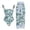 Mint Green, variant on Daisyyozoid Womens Swimwear Clearance Halter Split Three-piece Printed Swimsuit