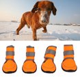 thumbnail image 4 of Boots 4pcs Dog Boots Soft Rubber Waterproof Pet Dog  Protector with Reflective Straps for Outdoor Activities, 4 of 7