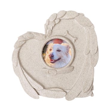 Tachiuwa Dog Memorial Headstone Puppy Kitten Tombstone Resin Pet Memorial Stone for Patio B