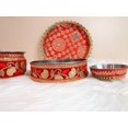 thumbnail image 1 of Ensemble de Thali Karwachauth Rouge, 1 of 4