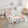 thumbnail image 3 of Cute Cavy King Bedding Comforter Sets for Girls,Mushroom Floral Quilt Cartoon Animal Comforter Set Kids Children,Watercolor Flowers Leaves Toddler Duvet Insert Kawaii Room Decor, 3 of 6