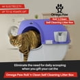 thumbnail image 2 of Omega Paw Roll 'n Clean Self Cleaning Covered Cat Litter Box, Large, Purple, 2 of 7