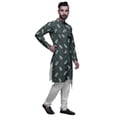 thumbnail image 2 of Atasi Kurta Pyjama de Fête pour Hommes, Col Mandarin, Ensemble Ethnique Imprimé Kurta, 2 of 3