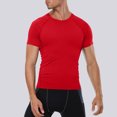 thumbnail image 2 of Kaemgyyd Chandail de Compression Homme Respirant à Manches Courtes Ajusté Athlétique Sport sous-Vêtement Séchage Rapide Extensible Course Entraînement Hauts, 2 of 4