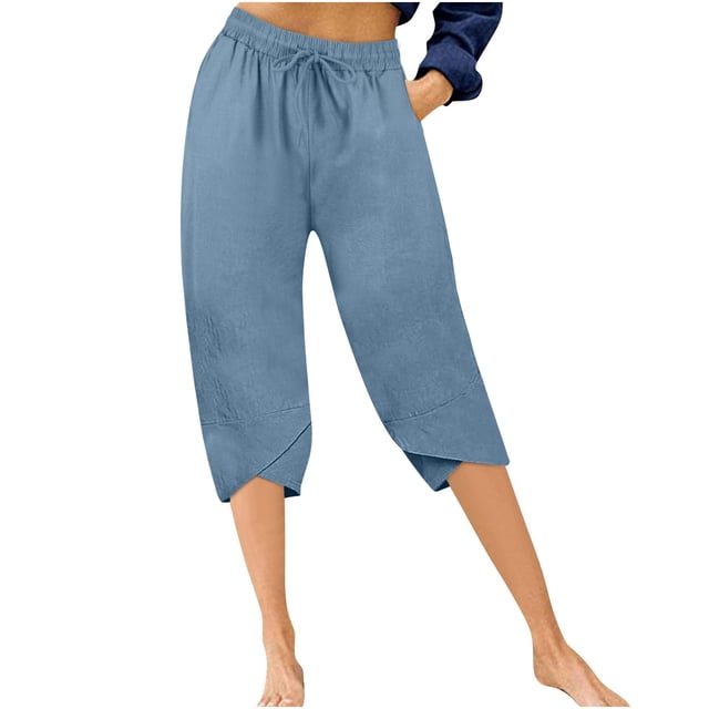 Yanlir Ladies' High Waist Straight Leg Trousers Solid Color Casual Pants with Button Fly Zipper Pocket Stretch Office Work Long Pants(Red,L)