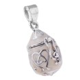 thumbnail image 2 of Oval Enamel Urn Pendant Memorial Cremation Ash Holder Keepsake, 2 of 8