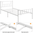 thumbnail image 4 of Fullfurnique Metal Platform Bed Frame with Headboard and Footboard, Twin, White, 4 of 7