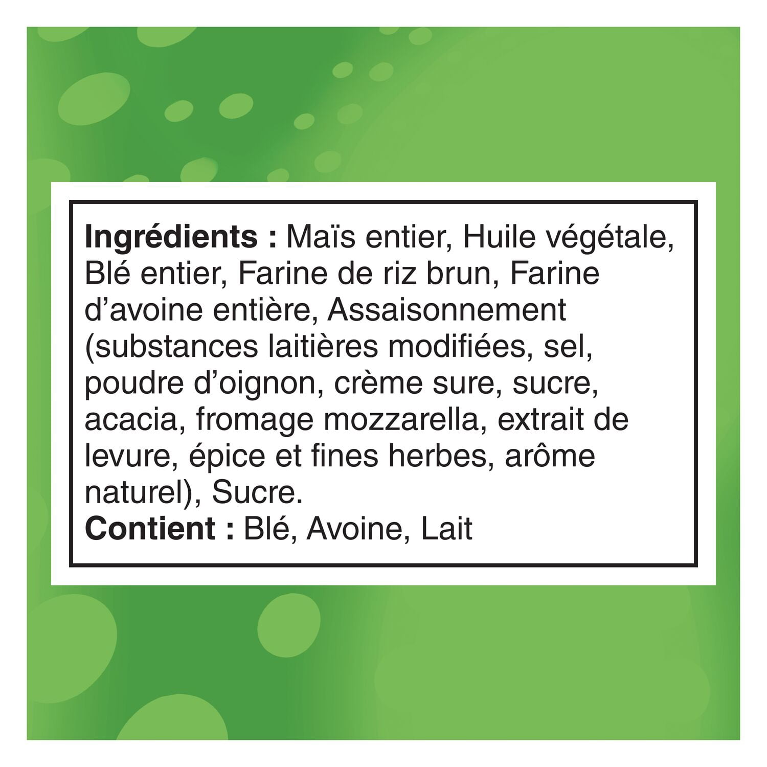 Collations multigrains SunChips Saveur Oignon à la française