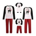 thumbnail image 1 of FOCUSNORM Christmas Reindeer Raglan Tops and Plaid Trousers Parent-child Pajamas, 1 of 10