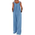 thumbnail image 2 of Innerwin Combinaisons une Pièce Combishort pour Femme Été Sans Manches Ample Barboteuse Bleu G, 2 of 3