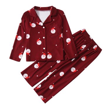 Ensemble de Noël Assorti pour la Famille - Pyjamas du Père Noël Joyeuses Fêtes pour Couples et Enfants - Coordonnez Vos Fêtes avec des Vêtements de Nuit Stylés
