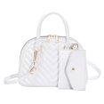 thumbnail image 2 of Pisexur Ladies Fashion Color Leather Versatile Handbag Double Zipper Messenger Bag, 2 of 3