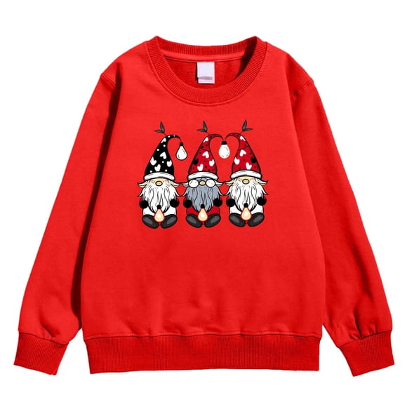 Little Kid Baby Girl Bunny Hoodie Girls Sweatshirt Size Sweat Shirts Kids 4t Toddler Boy Sweater Zip up Hoodies for Teen Girls Children's Autumn And Winter Christmas Printed Pullover Hoo Red 5-6 Years