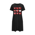 thumbnail image 4 of Kaemgyyd Chemises de Nuit pour Femmes Été Amples Douces Chemises de Nuit Fluides Manches Courtes Chemises de Sommeil Col en V Vêtements de Nuit Robe de Pyjama, 4 of 6