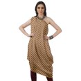 thumbnail image 2 of Moomaya Robe Kurti à une Épaule Imprimée pour Femme, Sans Manches, à Col Bénitier, Style Bohème, Tenue de Soirée de Designer, 2 of 7
