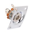 thumbnail image 1 of Sortie Guitare Jack Plaque, Guitare Électrique Forme Carrée Métal Compact Jack Guitare Socket Plaque pour Telecaster, 1 of 8
