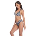 thumbnail image 3 of Charmo Women Sexy Bikini Bathing Suits Two Piece High Cut Triangle String Bikini Swimsuit, 3 of 6