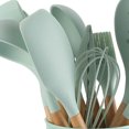 thumbnail image 2 of Set Kitchenware Kit Silicone Cookware Set Wood Handle Non Stick  with Container, 2 of 5