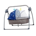 thumbnail image 3 of Lipstore Automatic Baby Bassinet Melodies Timer for 0-18 Months Auto Rocking Bassinet blue, 3 of 8