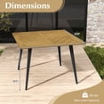 thumbnail image 3 of Gymax Table à Manger d'Extérieur de 42,5 Po avec Trou pour Parasol de 1,9 Po, Patins de Pieds Ajustables, 3 of 4