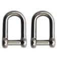 thumbnail image 1 of Extreme Max 3006.8399.2 en Acier Inoxydable D Manille avec Goupille Sans Accroc, 3/8", Pack de 2, 1 of 1