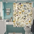 thumbnail image 4 of TIELUTT Rideau de Douche en Tissu Taille de Rideau de Douche Beige Japonais Rideaux de Douche pour Salle de Bain et Rideaux de Douche Turquoise pour Salle de Bain Doublure de Rideau de Douche Transparente Robuste Rideau de Douche avec Ventouses et, 4 of 5