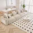 thumbnail image 2 of The Magic Home Canapé de Coin Convertible Modulable 4 Places en Velours Côtelé Beige,, 2 of 10