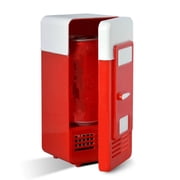 Iumwxz USB Mini Refrigerator Hot And Cold-use Refrigeration And Heating Small Refrigerator Pharmaceuticals And Cosmetics Refrigeration Refrigerator home tool Red Plastic Rollbacks on Essentials
