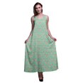 thumbnail image 1 of Bimba Robe Longue pour Femmes en Rayonne à Imprimé d'Oiseaux Chic Bohème d'Été Maxi de Plage - Moyen, 1 of 5