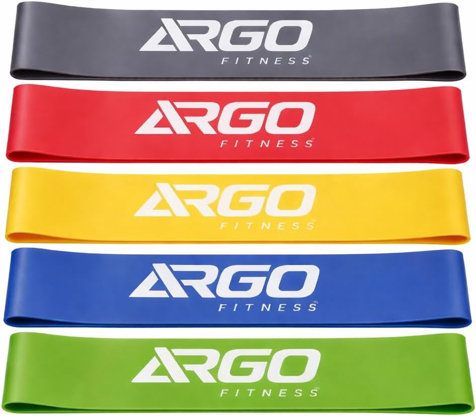 Mini Loop Resistance Bands – Latex – Multi-Color Set (Green, Blue, Red, Yellow, Black)