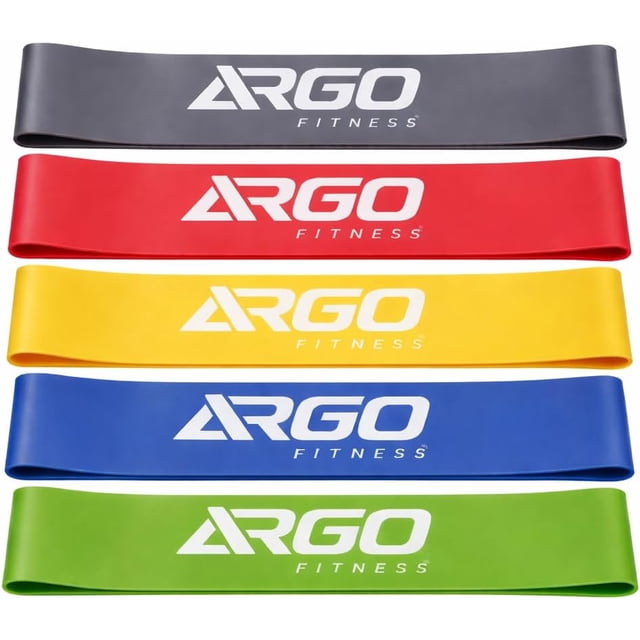 Mini Loop Resistance Bands – Latex – Multi-Color Set (Green, Blue, Red, Yellow, Black)