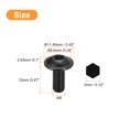 thumbnail image 2 of Unique Bargains Flanged Button Head Socket Cap Screws, 50 Pack M5x12mm 304 Stainless Steel Bolts, 2 of 5