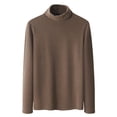 thumbnail image 1 of HAiming Chandails Thermiques à Col Roulé pour Hommes Couche de Base Décontractée Manches Longues Chandail Léger Automne Hiver Hauts Chauds, 1 of 5