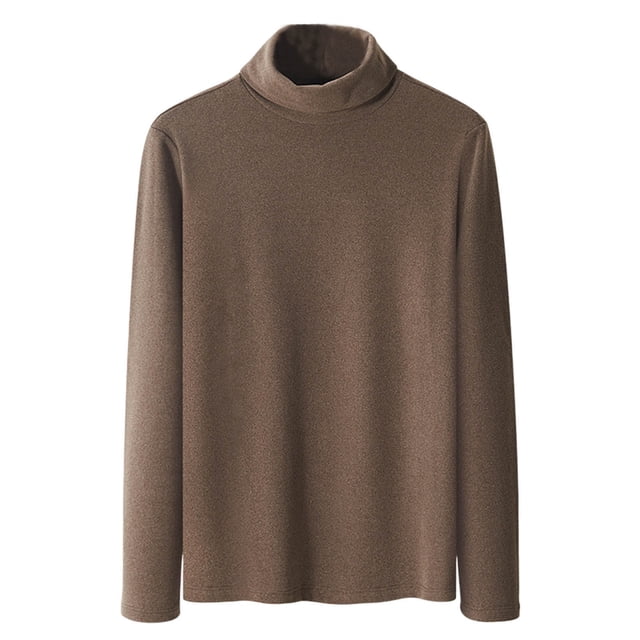 HAiming Chandails Thermiques à Col Roulé pour Hommes Couche de Base Décontractée Manches Longues Chandail Léger Automne Hiver Hauts Chauds