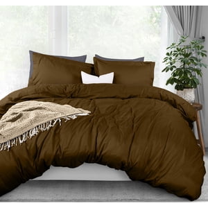 Utopia Bedding Duvet Cover Queen Size - 1 Duvet Cover with 2 Pillow Shams - 3 Piece Bedding Duvet Cover with Zipper Closure - Soft Brushed Microfiber 90 X 90 Inches (Queen Mocha)