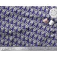 thumbnail image 2 of Soimoi Modal Satin Fabric Leaves & Floral Block Fabric Prints by Yard 42 Inch Wide, 2 of 3