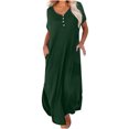 thumbnail image 1 of Cameland Robe d'Été pour Femme Décontractée à Manches Courtes, Robe Évasée Décontractée, Robe Maxi de Plage avec Poches, 1 of 6