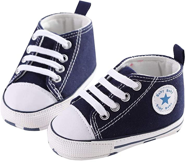 Gupgi Baby High Top Prewalker Soft Sole Anti Skid Pattern Printing Canvas Shoes