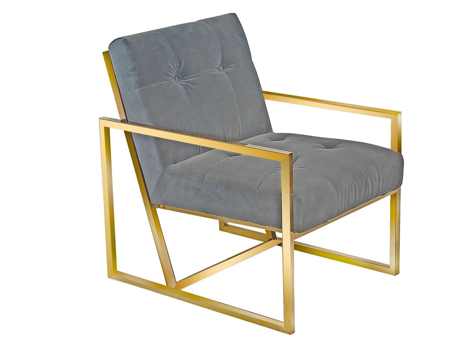 Chaise en tissu suède gris Alina K-Living de couleur grise