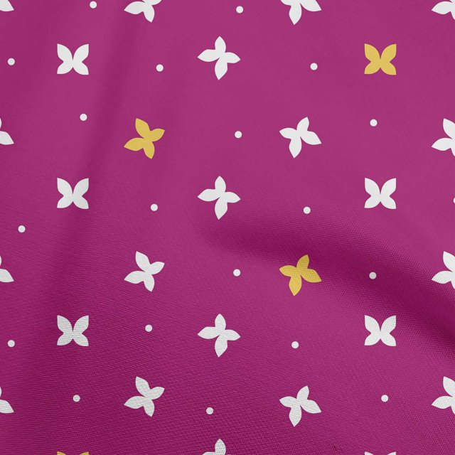 oneOone Cotton Jersey Fuschia Pink Fabric Floral & Sewing Craft Projects Fabric Prints By Yard 58 Inch Wide