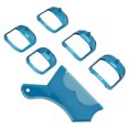 thumbnail image 1 of Beard Shaping Styling Tool, Beard Shaper Template 5 Size  for Home Blue,Transparent, 1 of 7