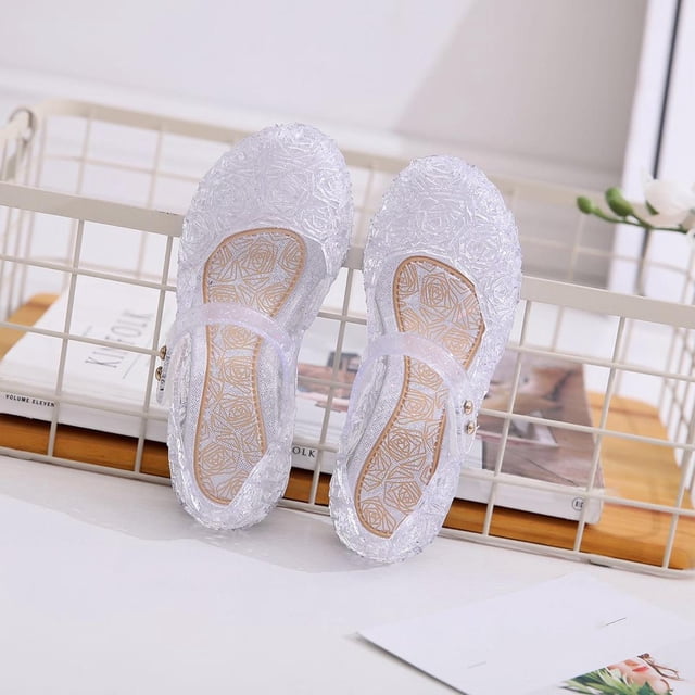Kids Sandals Children Girls Party Crystal Princess Hollow Out Candy Color Shoes