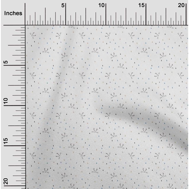 oneOone Silk Tabby Fabric Triangle & Cat Face Animal Printed Craft Fabric BTY 42 Inch Wide