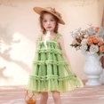 thumbnail image 2 of FhsagQ Robe pour Filles Robe Robe Robe Robe Super Féerique Robe Robe Robes de Pâques pour Filles 4T Robes de Princesse pour Filles 6-7 Ans Vert 3-4ans, 2 of 5