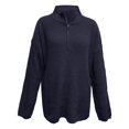 thumbnail image 4 of IMENGL Knit long sleeve 1/4 zip pullover turtleneck sweater, Black 2XL, Size M-2XL, 4 of 7