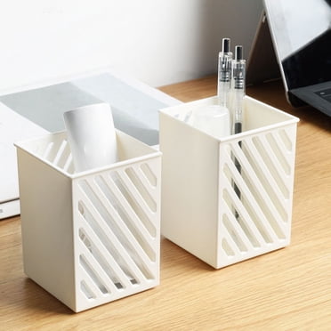 Wzzjkit Pen Holder Wall Mounted High-capacity Student Desktop Stationery Storage Box Makeup Brush Storage Cylinder Pencil Holder