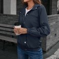 thumbnail image 1 of Dvkptbk Veste à Capuche pour Femmes Imperméable à Contraste de Couleurs Coupe-Vent en Solde, 1 of 5