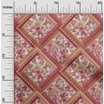thumbnail image 2 of oneOone Velours Rouge Tissu Floral Matière de Robe Tissu Imprimé Tissu au Mètre 58 Pouces de Large, 2 of 4