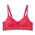 thumbnail image 4 of VEKDONE Woman's Solid Color Thin Style Ventilate Large Size Bra Without Steel Rim Red 44/100, 4 of 6