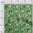 thumbnail image 1 of oneOone Georgette Viscose Tissu Vert Texture & Triangle Géométrique Robe Matériel Tissu Imprimé Tissu par la Cour 42 Pouces de Large, 1 of 1